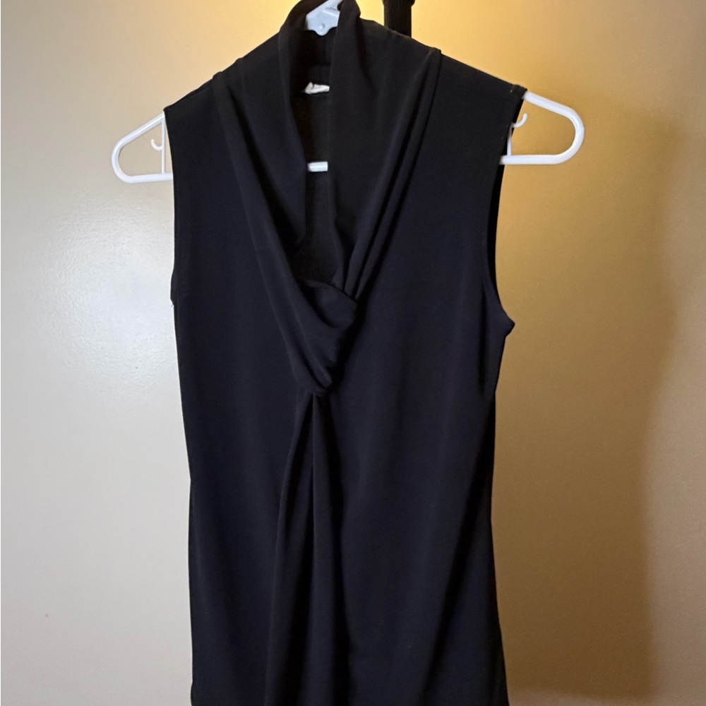 Elegant Black Sleeveless Blouse